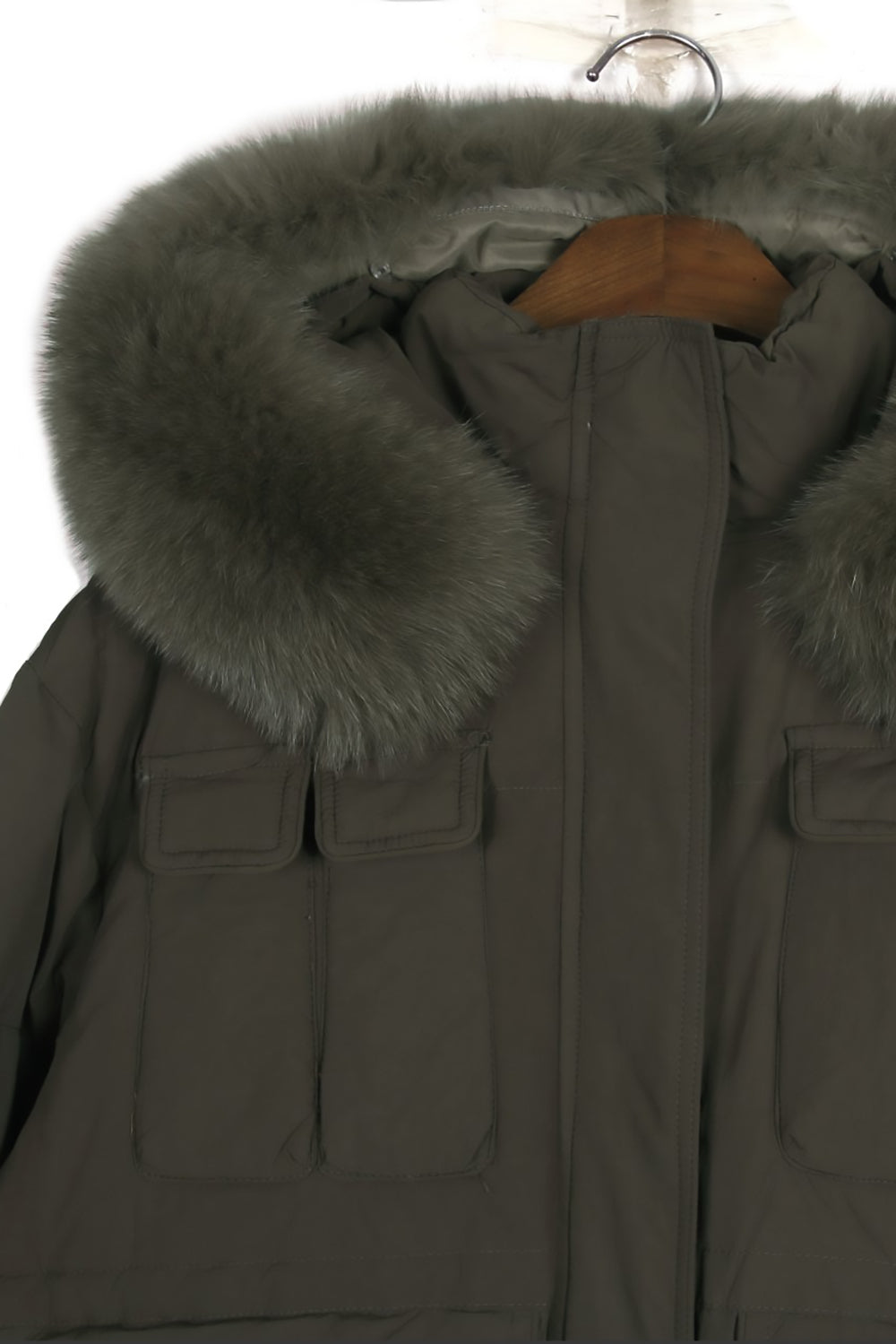 Fox Fur Mid Down Jacket