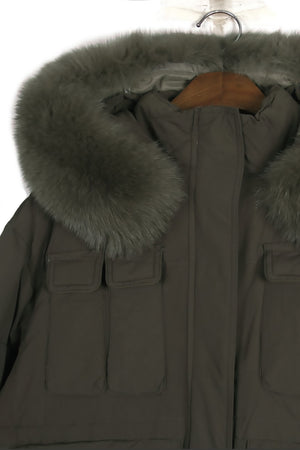 Fox Fur Mid Down Jacket