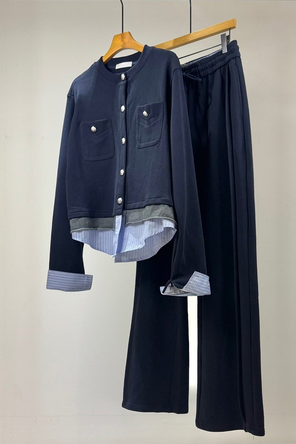 Pia Layered Top and Pants Set