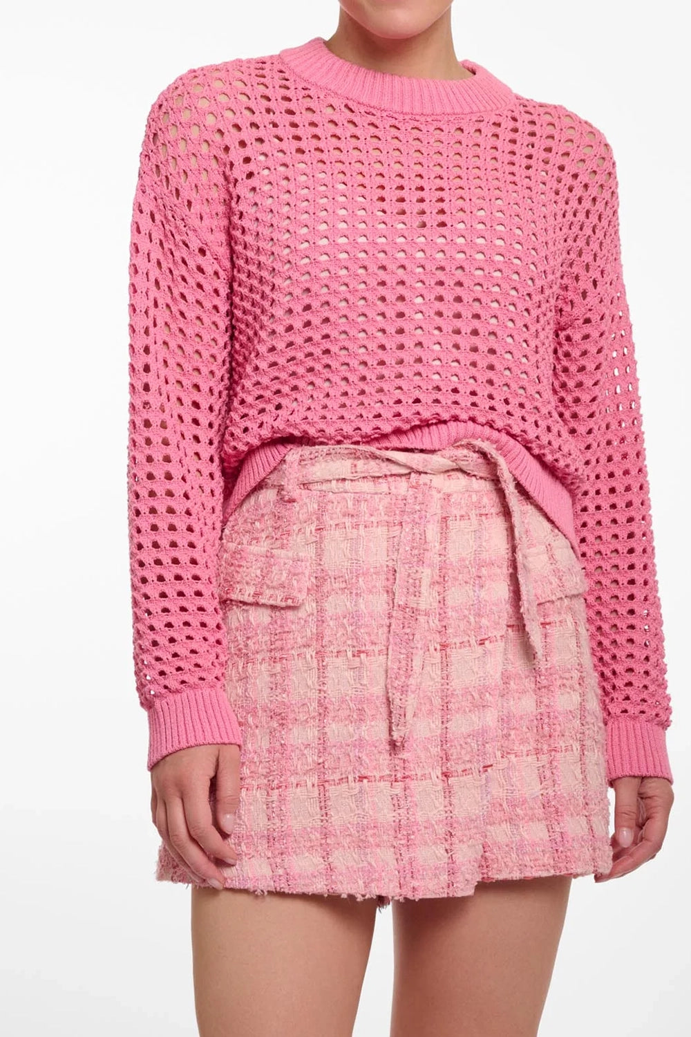 Emela Perforated Knit Sweater