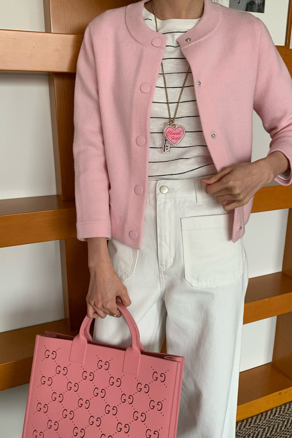 Round Neck Wool Knit Jacket