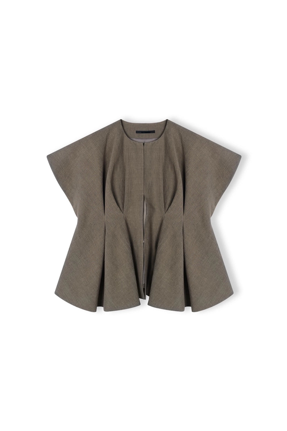 Pintuck Relaxed Fit Linen Vest