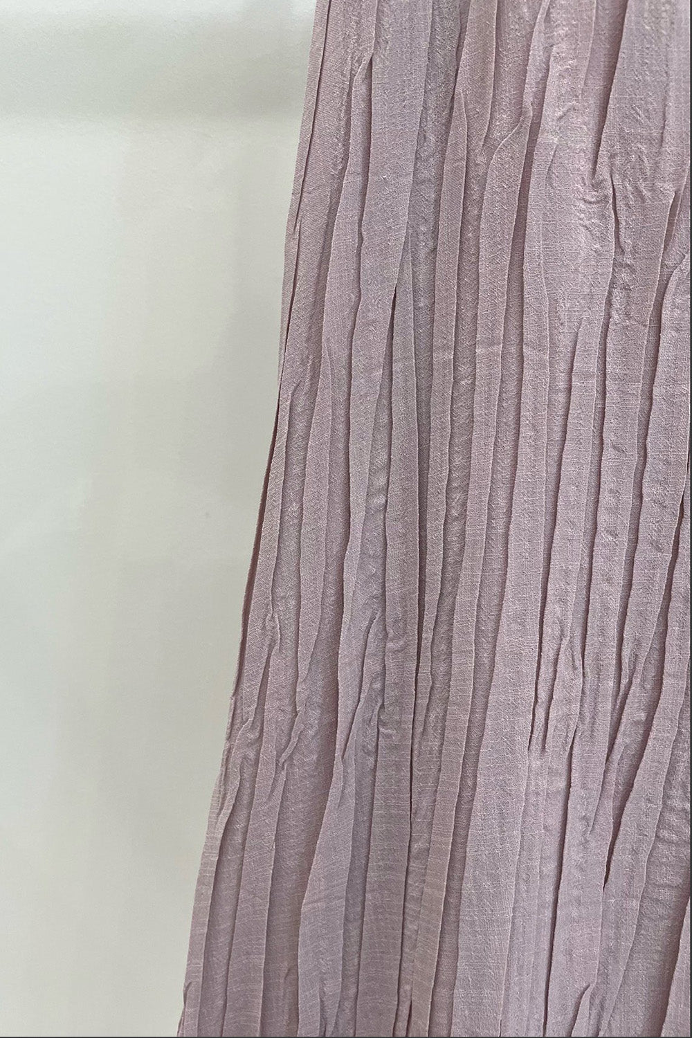 Pleated Linen Blend Midi Skirt