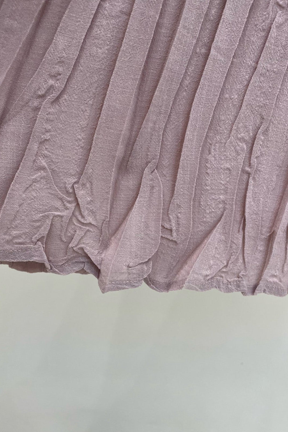 Pleated Linen Blend Midi Skirt