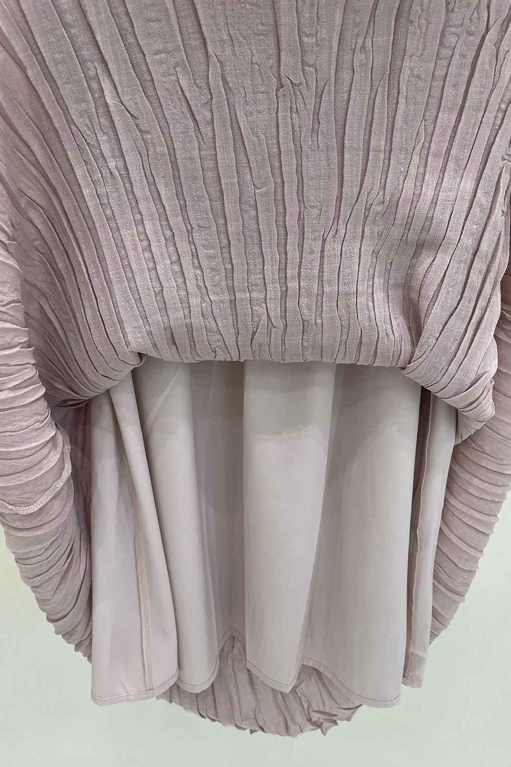 Pleated Linen Blend Midi Skirt
