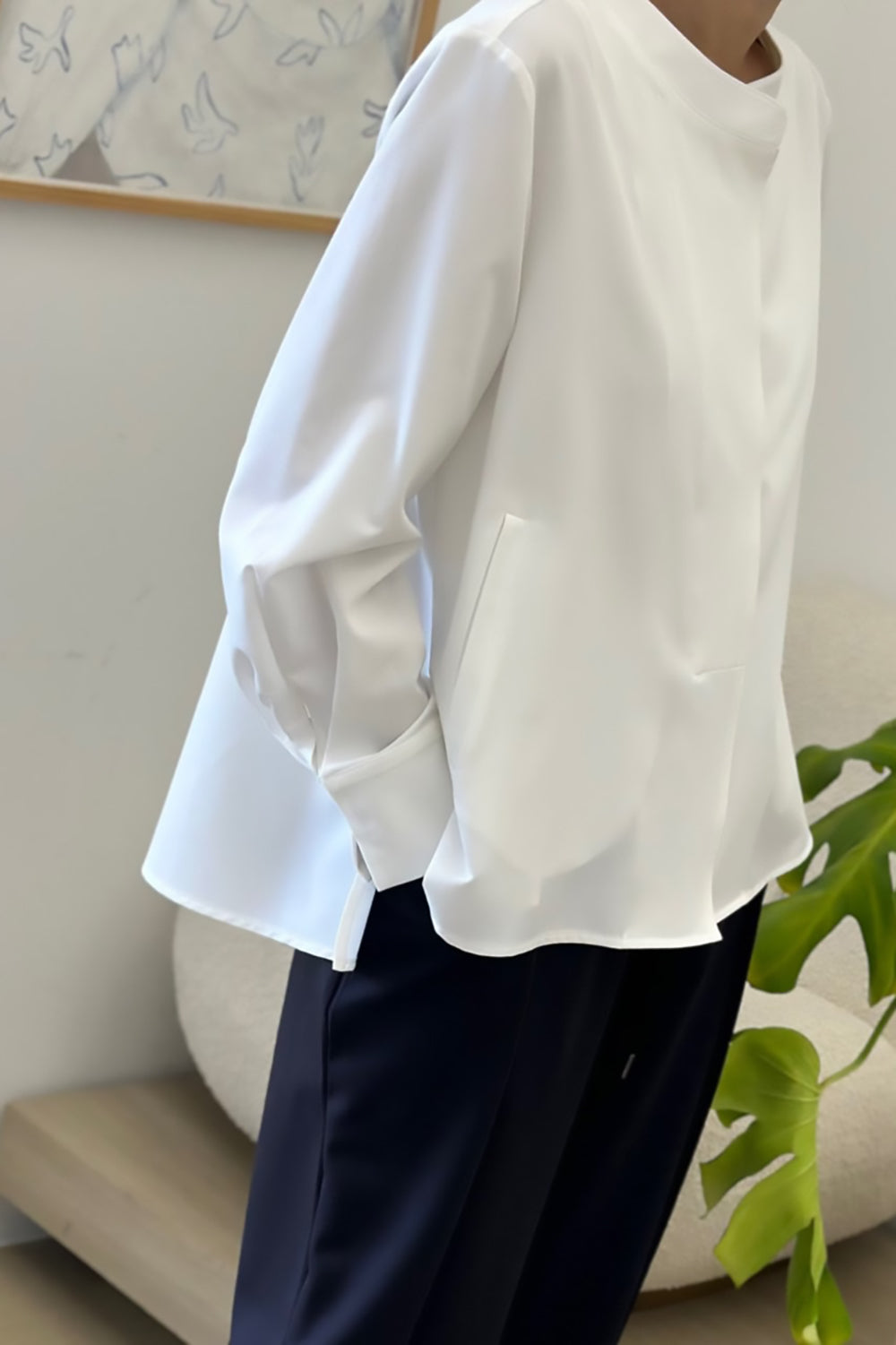 Pop Over Pocket Blouse