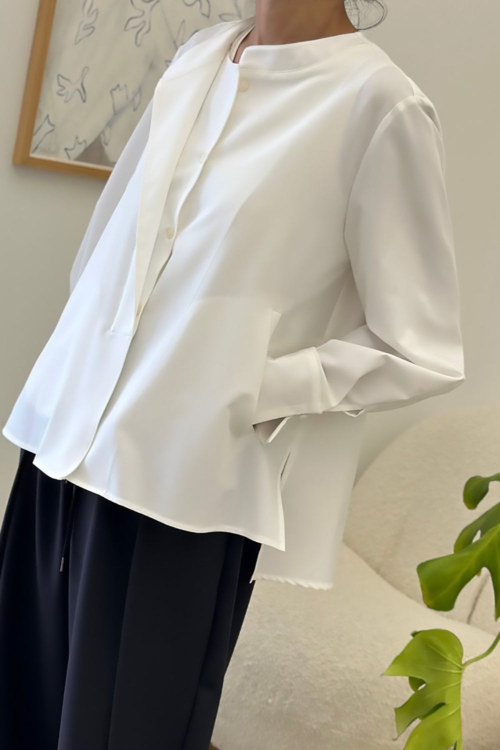 Pop Over Pocket Blouse