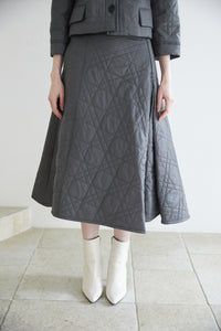 Quilted Midi Skirt