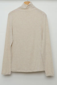 Raw Edge Mockneck Soft T-Shirt