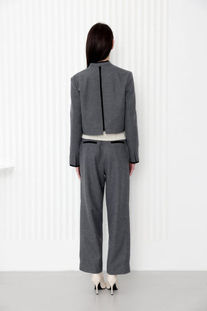 Raw Edge Side Stripe Pants