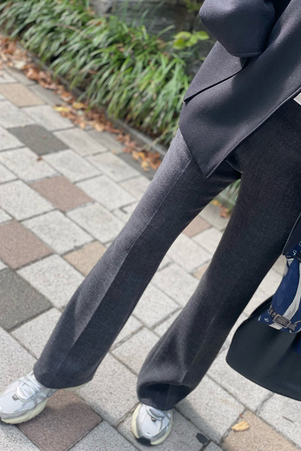 Side Zip Semi Bootcut Pants