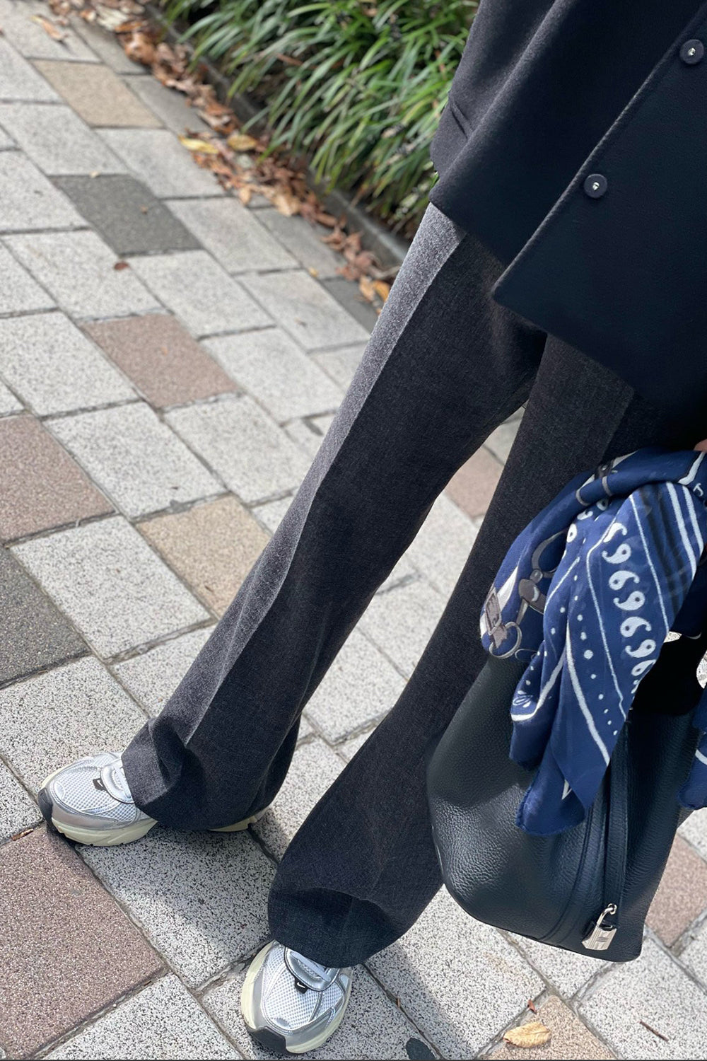 Side Zip Semi Bootcut Pants