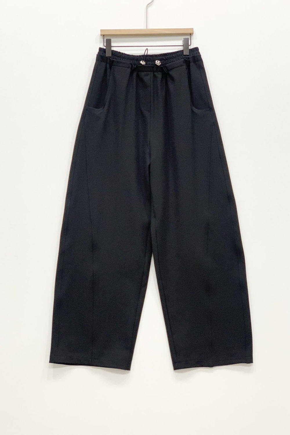 Toggle Layered Waist Wide Pants