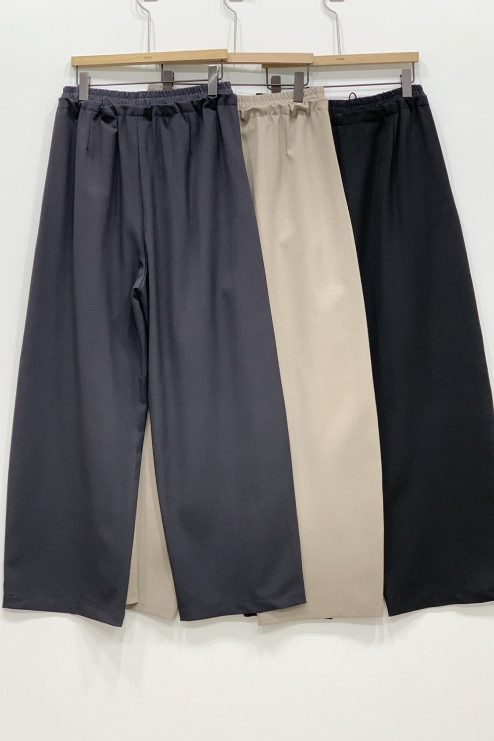 Toggle Layered Waist Wide Pants