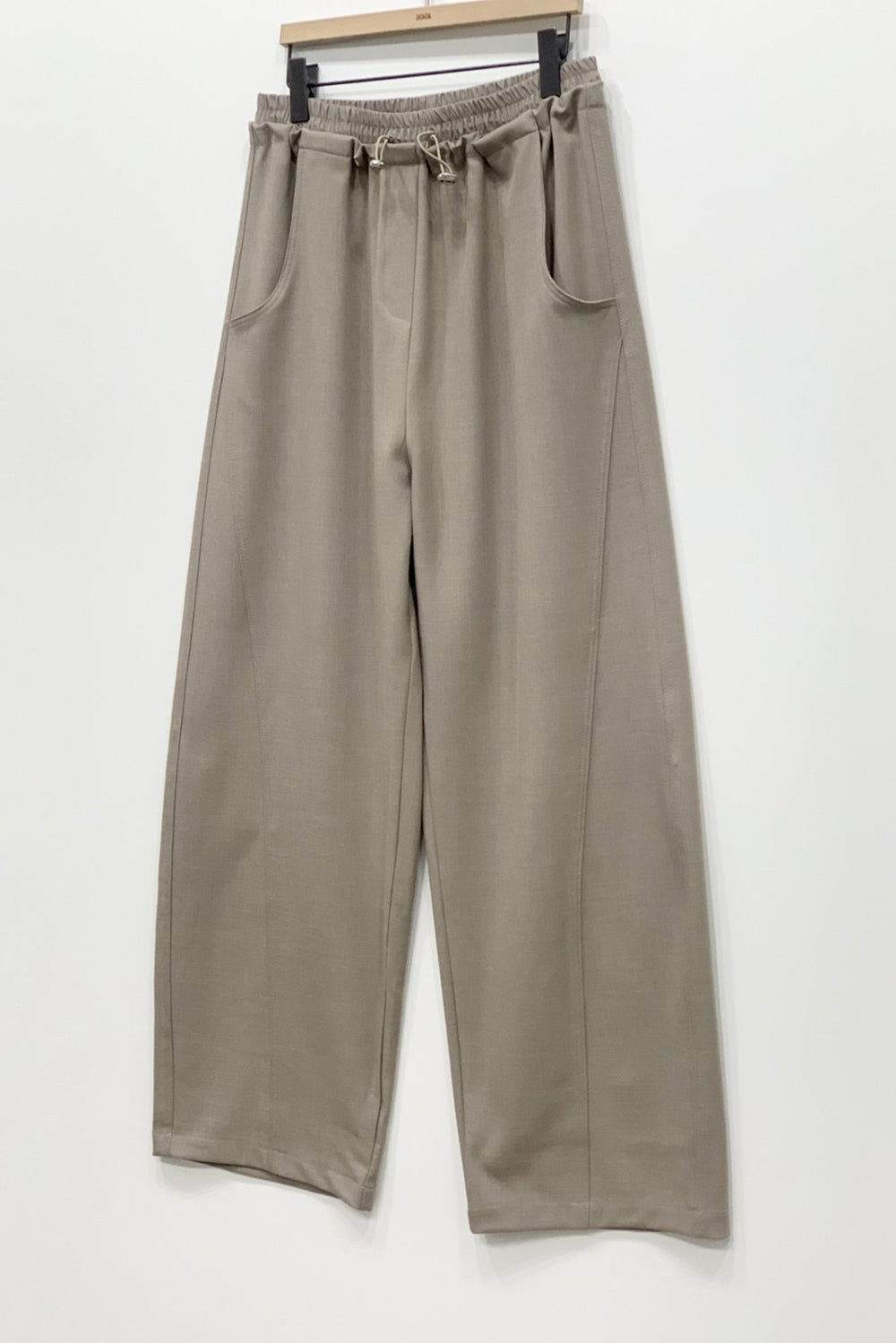 Toggle Layered Waist Wide Pants