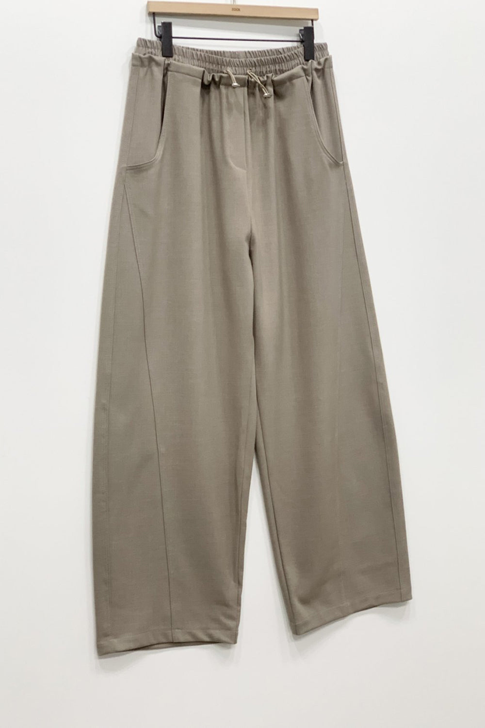 Toggle Layered Waist Wide Pants