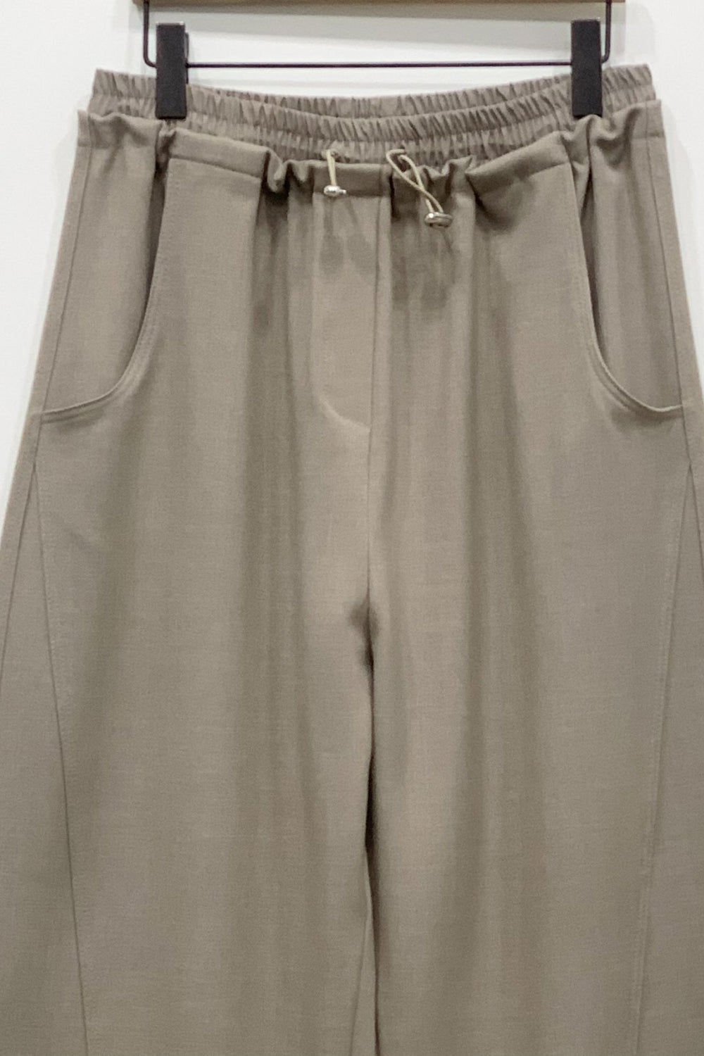 Toggle Layered Waist Wide Pants
