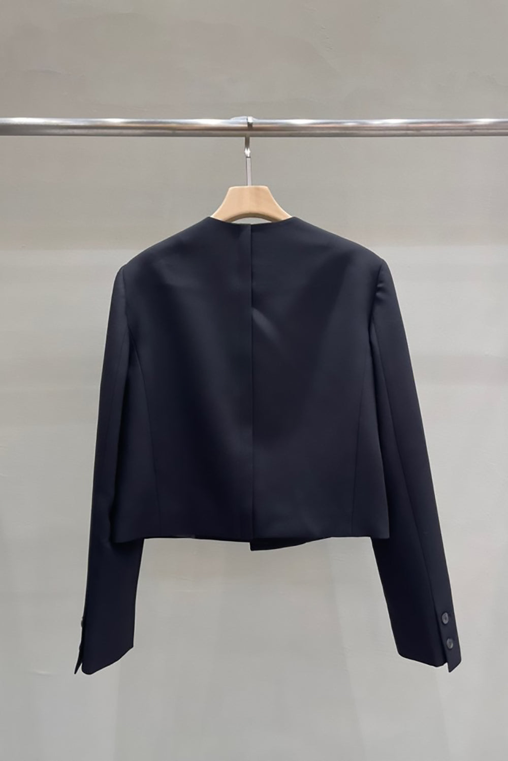 Vienna Collarless Crop Blazer