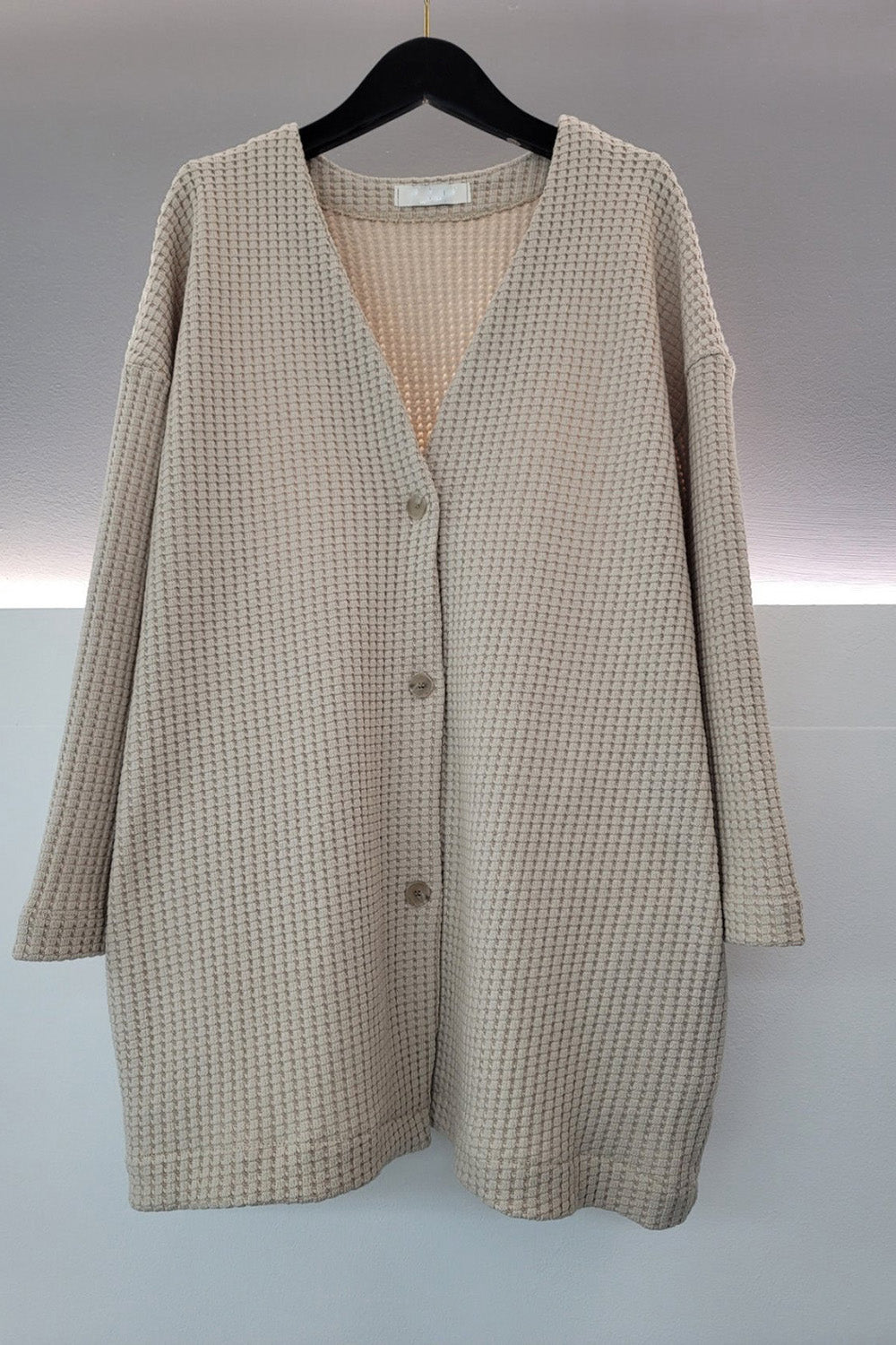 Waffle Knit Boxy Jacket