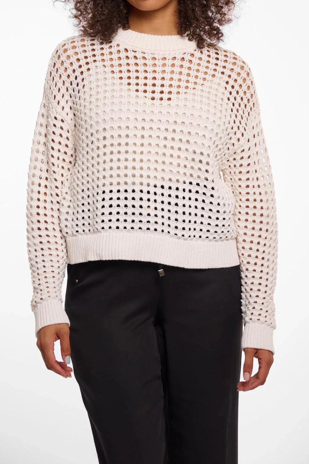 Emela Perforated Knit Sweater