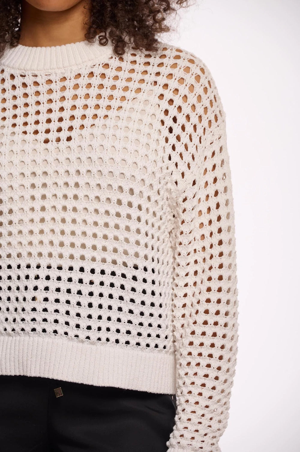 Emela Perforated Knit Sweater