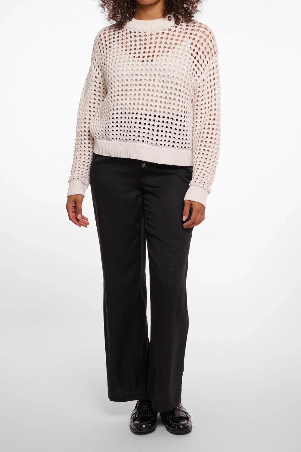 Emela Perforated Knit Sweater