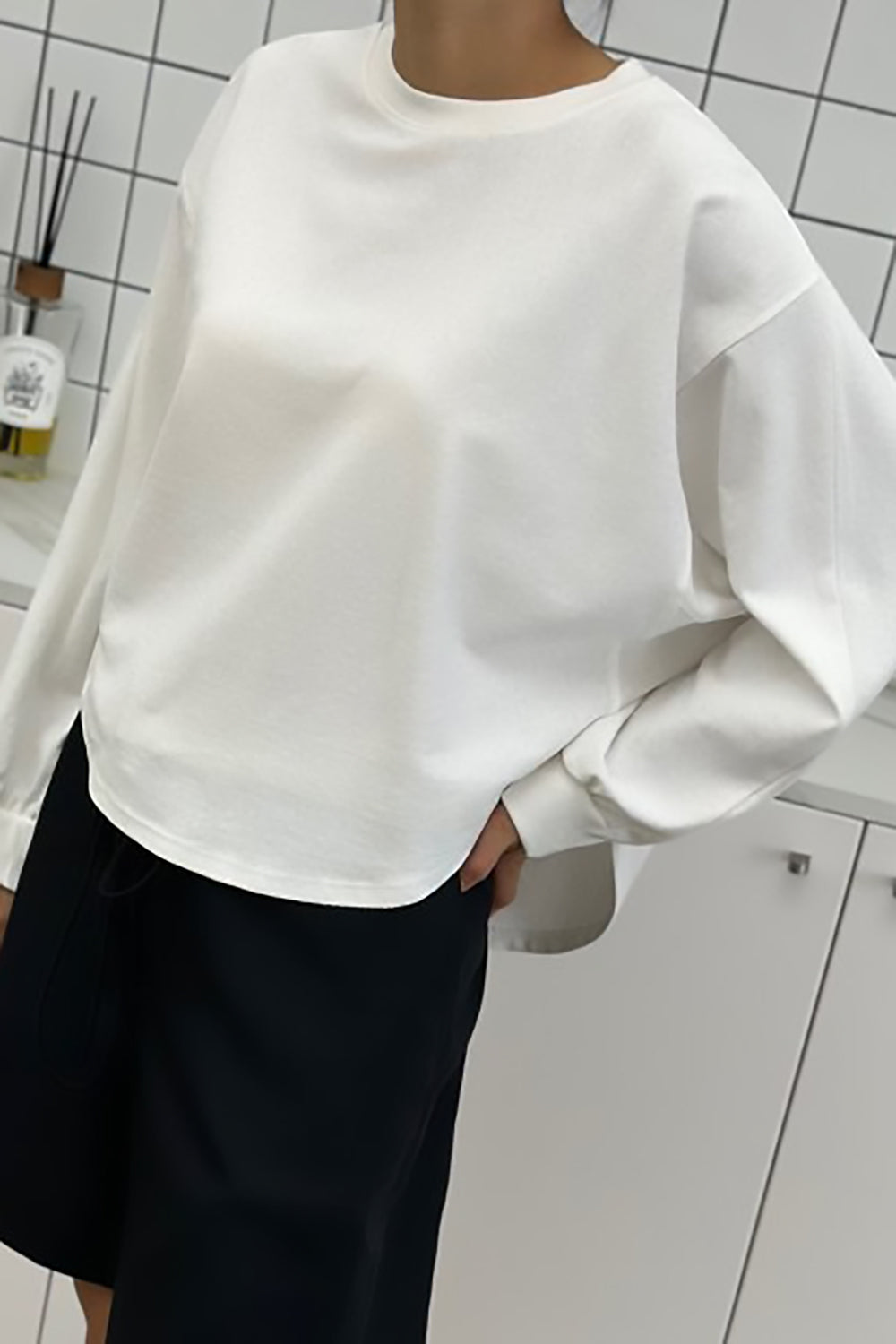 Macie Curved Hem Sweatshirt