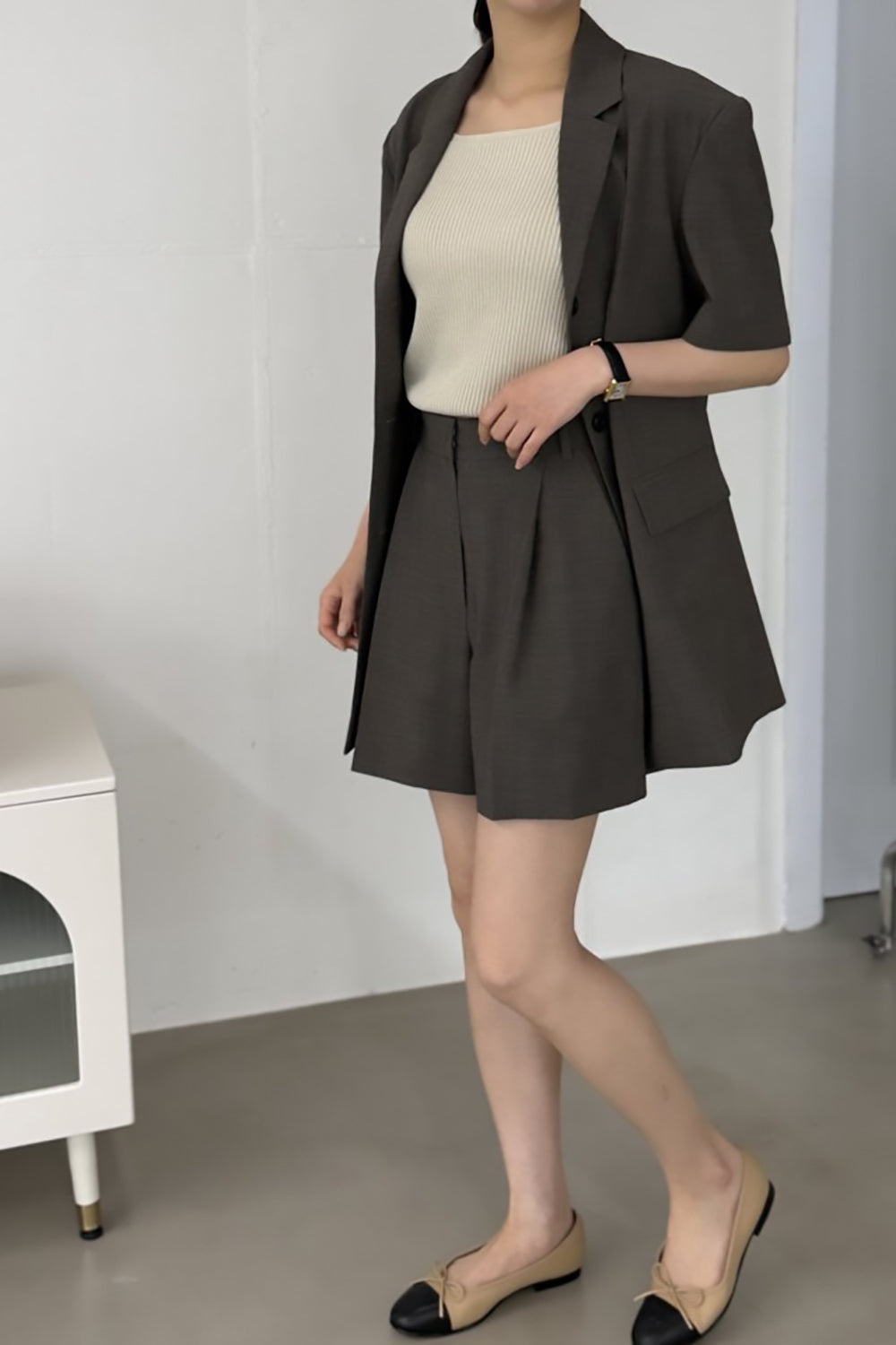 Wool Blend Tailored Shorts