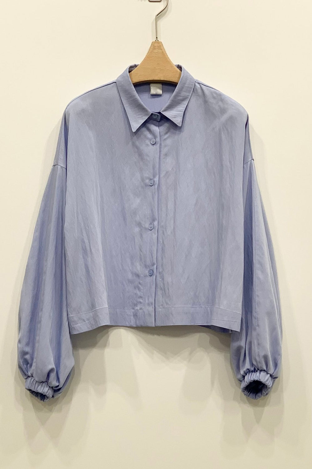 Elastic Shirred Sleeve Shirt