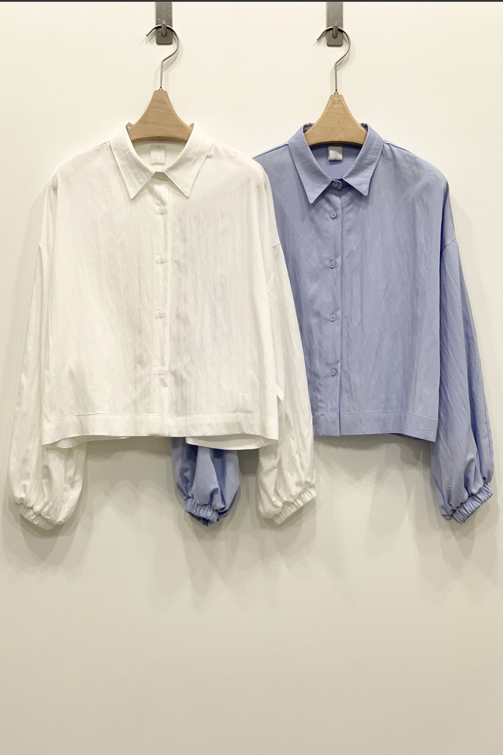 Elastic Shirred Sleeve Shirt