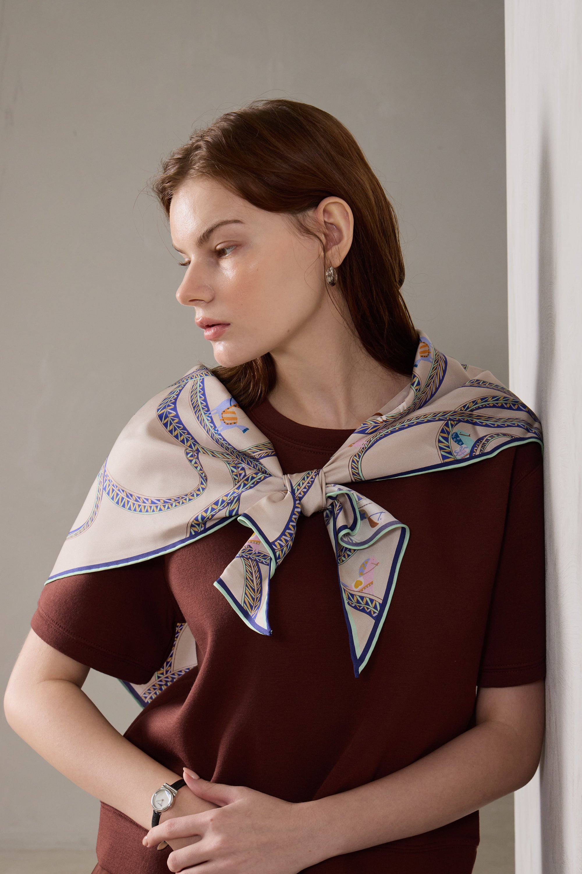 Equine Triangle Silk Scarf