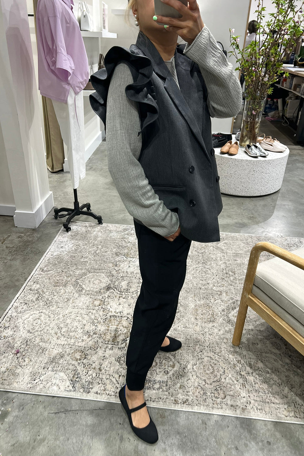 Frill Double Breasted Vest