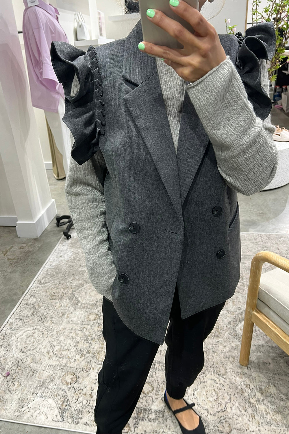 Frill Double Breasted Vest