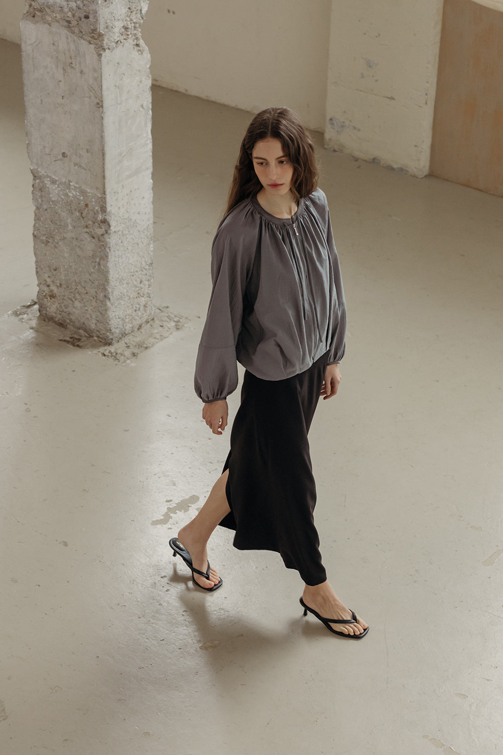 Adjustable Neckline Lightweight Jacket