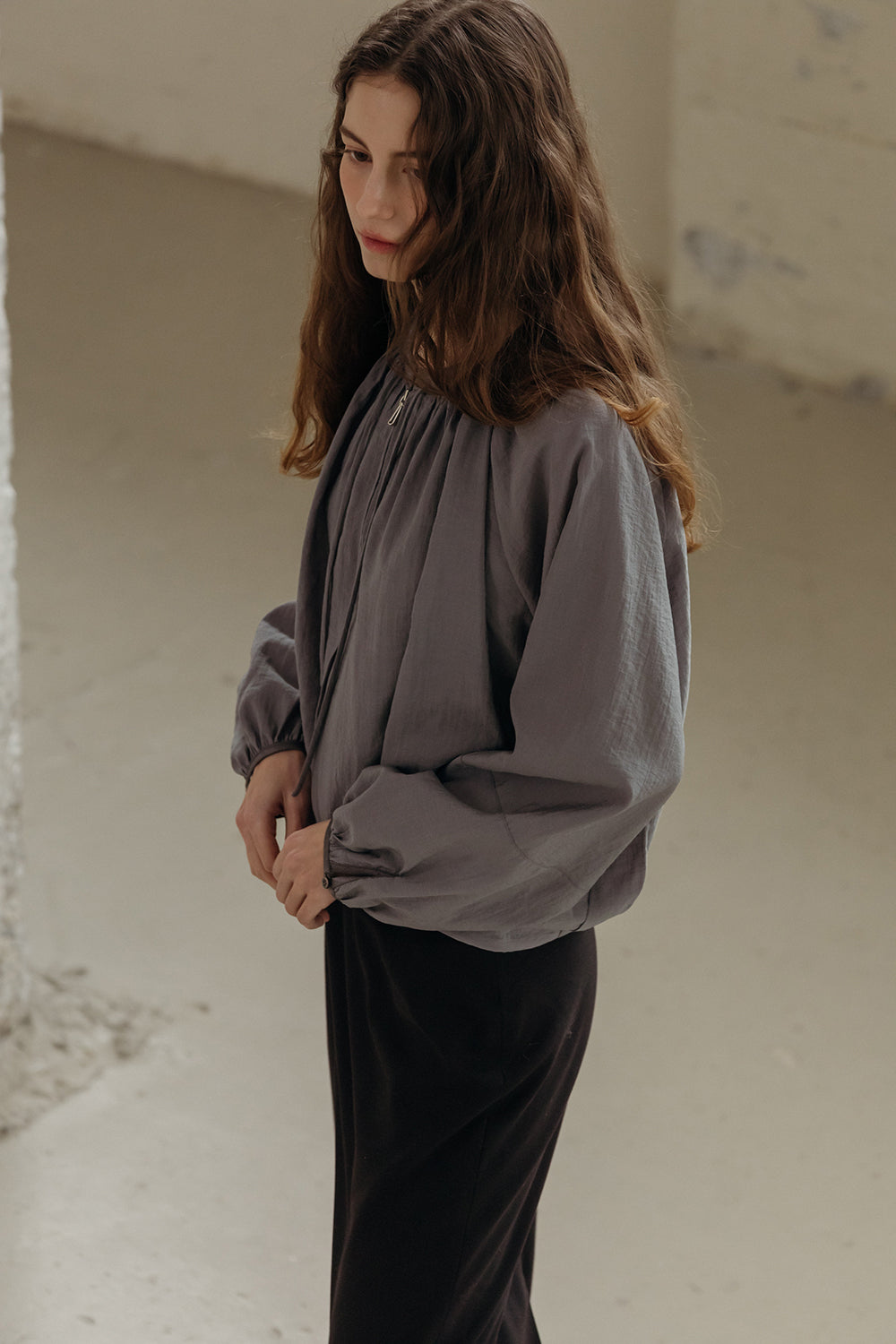 Adjustable Neckline Lightweight Jacket