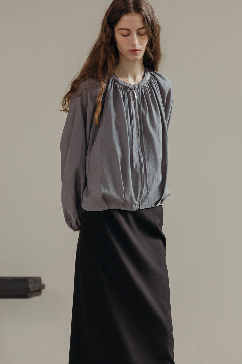 Adjustable Neckline Lightweight Jacket