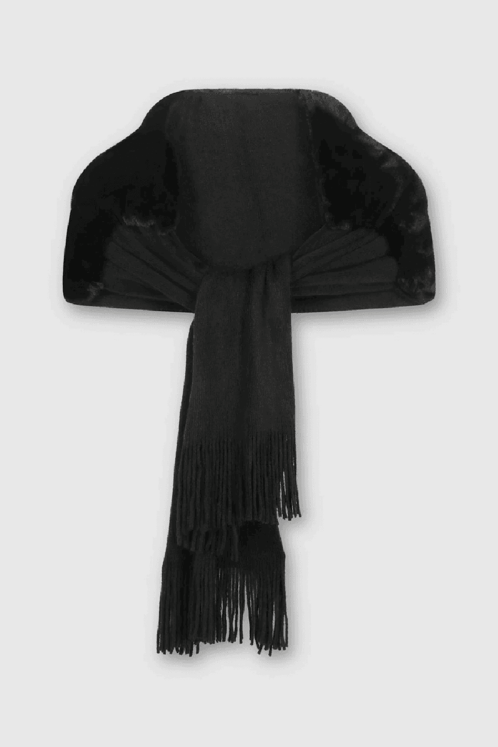 Faux Fur Detail Scarf