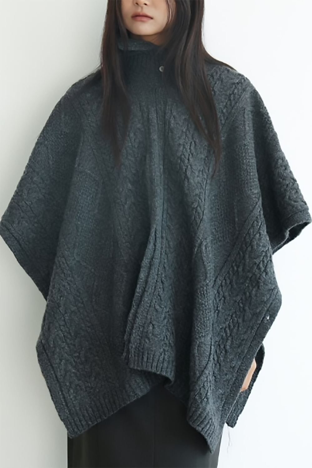 Cable Poncho Sweater