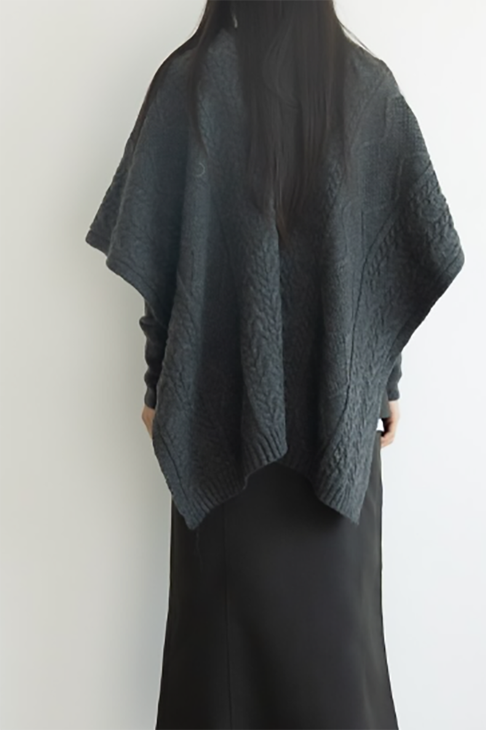 Cable Poncho Sweater