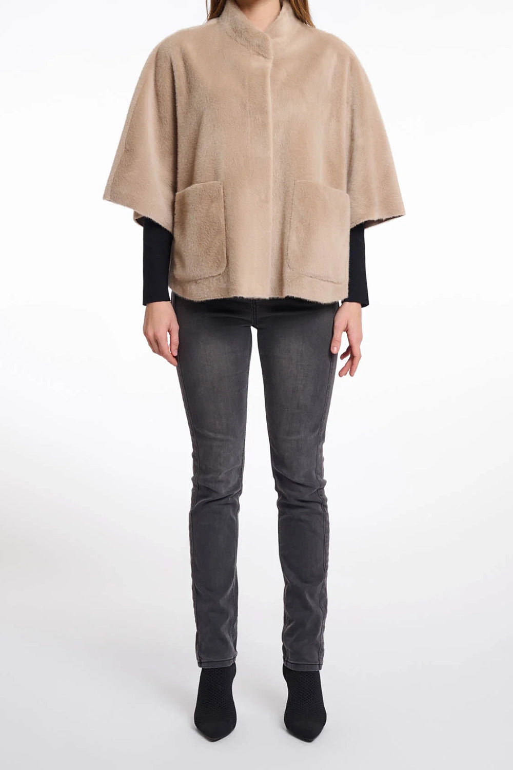 Dewi Faux Fur Cape
