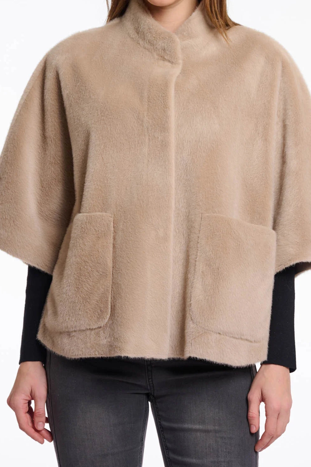 Dewi Faux Fur Cape