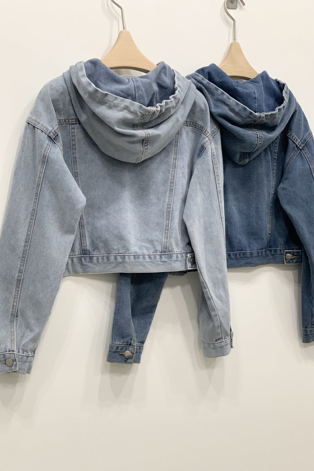 Hooded Denim Shirt Jacket
