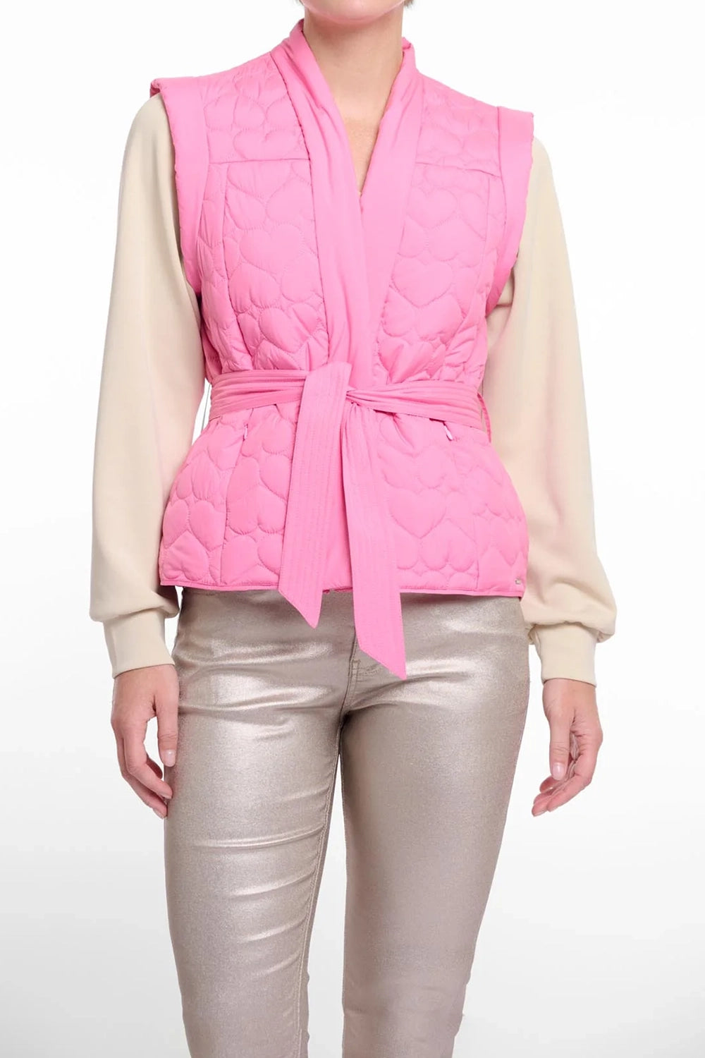 Heart Quilt Belted Vest
