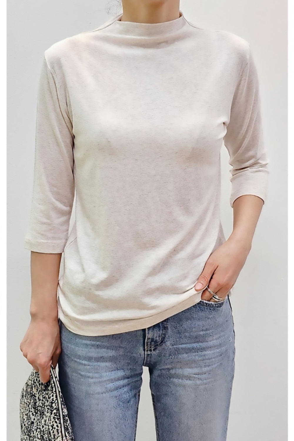 Sage Mockneck 3/4 T-Shirt