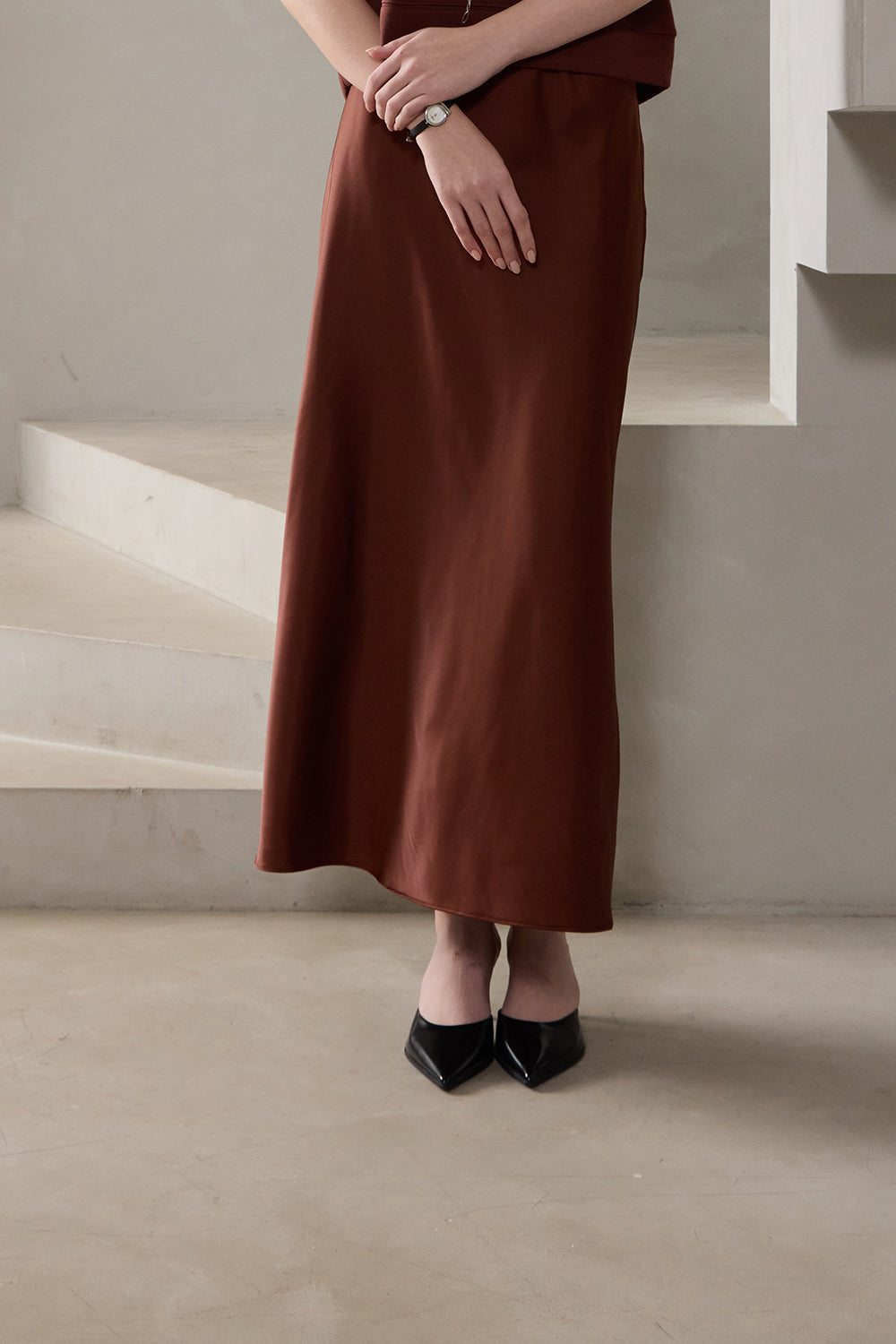 Noor Silky Satin Skirt
