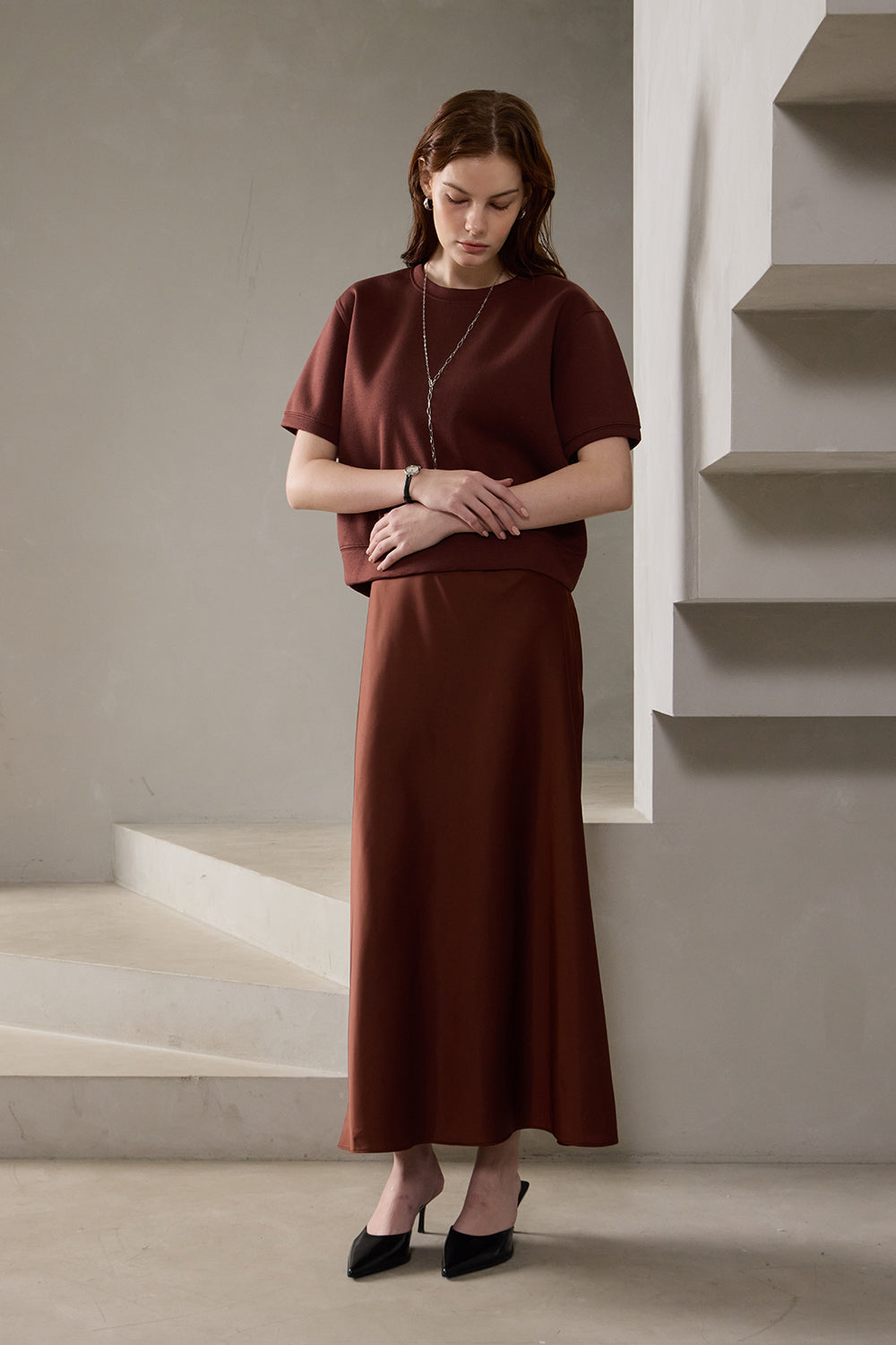 Noor Silky Satin Skirt