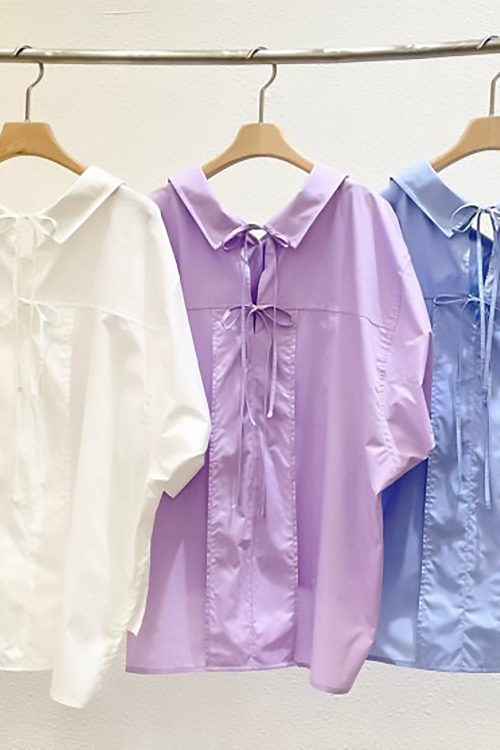 Tie Back Button-Up Blouse