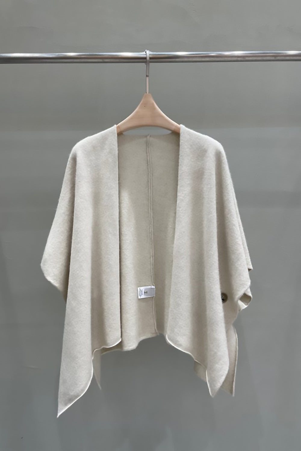 Wool Blend Open Front Cardigan