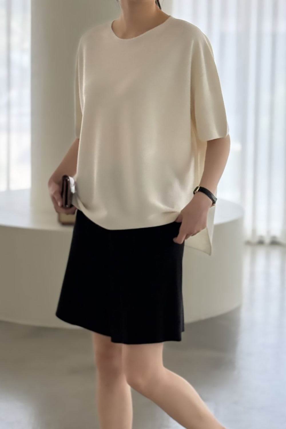 Zoe Linen Blend Knit Top