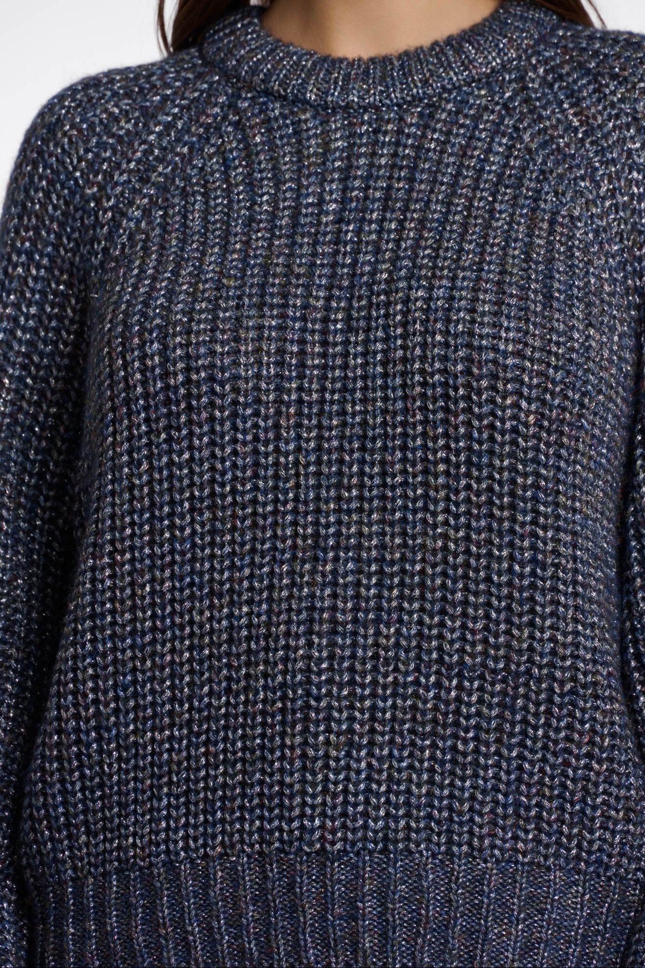 Metallic Raglan Sleeve Sweater